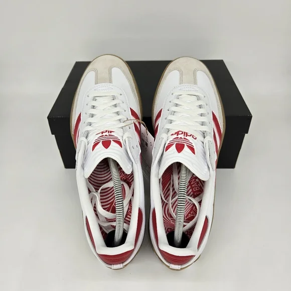adidas Puig Samba 'White Better Scarlet Gum' Men's Skateboarding Shoes Size 11 - Picture 5 of 8